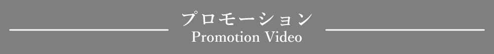 「プロモーションビデオ」見出しデザイン